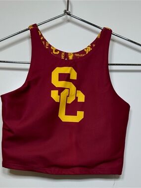 USC Trojans Crop Top | Maroon Gold | XS